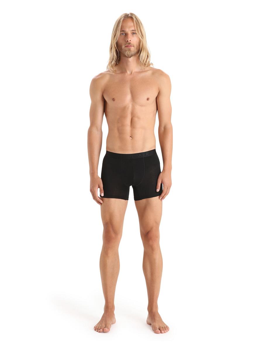 Icebreaker Cool-Lite™ Merino Anatomica Boxers Férfi Fehérnemű Fekete | HU 1321XYUF